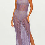 Margovil Backless Side Slit Bikini Cover Up Dress