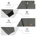 KZZ Men's Hooded Workwear Casual Street Style Jumpsuit