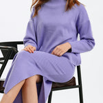 Nadorine Women's Casual Loose Fashion Long Skirt Two-piece Set