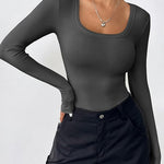 Nadorine Women's Long Sleeve Pullover Elegant Basic Shirt (DE Only)