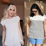 Nadorine Short Sleeve Sweater Knit Going Out Sweater Tops