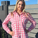 Nadorine Women's Long Sleeve Button Down Flannel Shirts Plaid Shacket