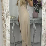 Casual Sleeveless Slit Top Loose Two-piece Set