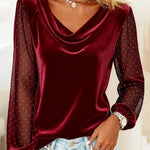 Avery | Elegant Blouse with draped collar