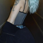 Skinny Strap Cropped Tank Top