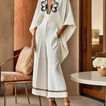 Wide Leg Pockets Solid Color Pants
