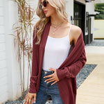 Loose Fit Lightweight V-neck Open Front Sweater Cardigan