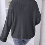 Pocket Oversized Knitted Pullover Sweater