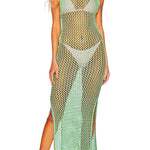 Margovil Backless Side Slit Bikini Cover Up Dress