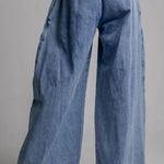 Fashion High Waist Vintage Zipper Cuffed Loose Jeans