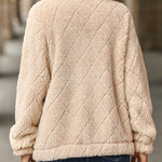 Zippered Diamond Plush Jacket