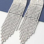 Margovil Sparkly Luxury Rhinestone Dangle Tassel Earrings