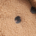 Loose Lamb-wool Coat Teddy Fur Lapel Mid-length Plush Coat