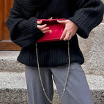 Fashionable Irregular Collar Loose Casual Knitted Sweater