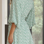 Sage Floral Mini Dress