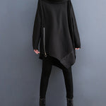 Original Loose Irregular Zipper Long Sleeves Sweatshirt