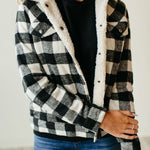 Plaid Fleece Cropped Button Down Jackets