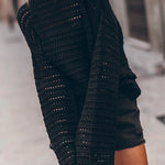 Margovil Crewneck Long Sleeves Hollow Out Boho Knitting Pullovers