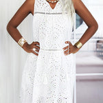 Sleeveless Lace Dress Loose Hollow Casual Dresses