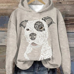 Women's Pit Bull Terrier Print Long Sleeve Sweatshirt