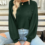 Nadorine Long Sleeve Backless Hollow Knit Sweater for Women Casual Work Office Loose Fit 2026 | Under