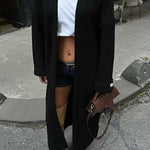 Warm Harvest Knit Button Detail Belted Duster Maxi Cardigan