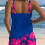 Emma | Flower Print U-Neck Tankini