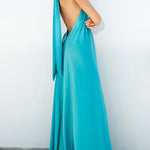 Classy and Fabulous Satin Halter Backless Party/Vocation Maxi Dress
