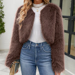 Faux Fur Warm Short Jacket Coat
