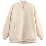 Oversized Bomber Loose Biker Jacket