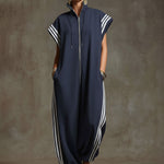 Casual Sports White Webbing Yellow-green Sleeveless Jumpsuit