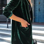 It's Just A Crush Pocketed Velvet Blazer