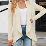 Open Front Cardigan Long Sleeve Knit Sweater Outwear