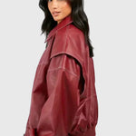 Faye™ - Oversized Leather Jacket