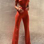 SORAYA TEJA Short Sleeve Ring Jumpsuit