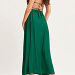 A-line swing skirt high waist hollow solid color skirt