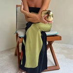 Loose Plus Size Printed Split-Joint Tube Maxi Dresses