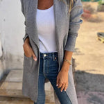Versatile mid-length cardigan jacket