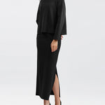 Nadorine Women's Casual Loose Fashion Long Skirt Two-piece Set