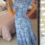 Sabrina | V-Neck Dress with Floral Pattern