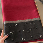 Sun-Protection Beaded See-Through Shawl&Scarf