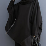 Original Loose Irregular Zipper Long Sleeves Sweatshirt