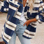 Plaid Pocketed Jacket