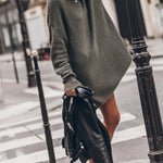 THE GREEN LONG KNITTED SWEATER