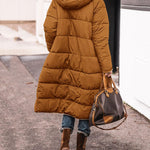 Reversible Sherpa Fleece Long Puffer Coats with Hood Outerwear