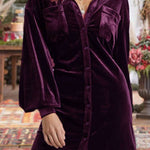 Women's gold velvet dress