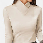 Elena Whitmore | Elegant Cross Neck Top For Women