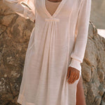 Linen Blend Pocketed Cover-up Dress