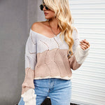 Nadorine Colorblock V-Neck Sweater