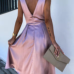 Hold You In My Memory Satin Midi Dress